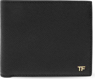 Tom Ford Small Grain Leather Bifold Wallet - Heren - Portefeuilles - Zwart - ONE Size - Leer - Accessoires