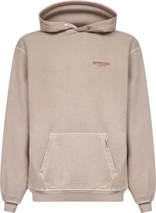 Represent Club Hoodie in Dusty Mauve - Heren - Hoodies - Beige - 2XL - Katoen - Hoodies & sweatvesten