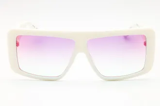 Guess GU00109 Gradient Violet-Lens Rectangle Sunglasses - White