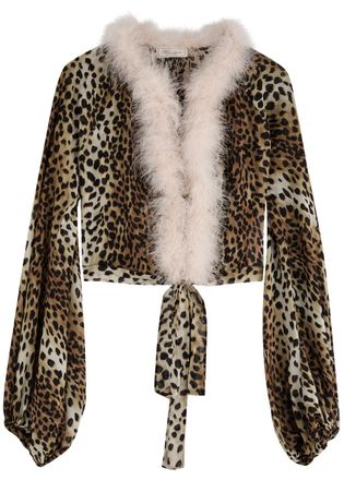 Blumarine Blumarine Leopard-print Georgette Blouse - 40 (UK8 / S)