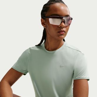 Nike Womens Swift Dri-FIT Short-Sleeve Running Top in Green | HM9698-006