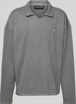 Pegador Longsleeve mit V-Ausschnitt in Taupe, Gr&ouml;&szlig;e XL