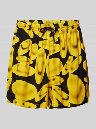 Market Sweatshorts mit Allover-Muster Modell SMILEY in Black, Gr&ouml;&szlig;e M