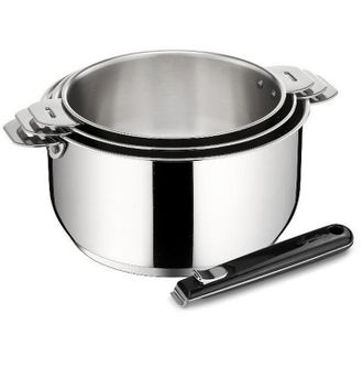 Lagostina Serie De 3 Cacerolas De Acero Inoxidable 16/18/20cm + Asa - 012132600004 - Lagostina