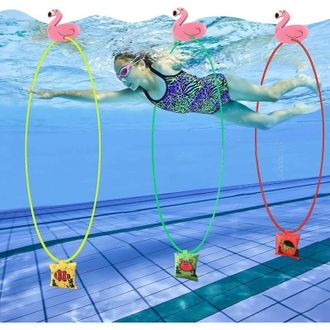 OEM Juguetes De Buceo Para Piscina - Set De 3 Flotadores De Silicona - Para Juegos Acu&aacute;ticos Y Entrenamiento - Dimensiones: 31,5 Cm -crezuo