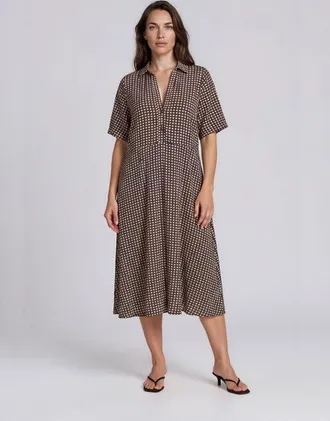 Masai MaNaterinna Draped Shirt Midi Dress in Black at Nordstrom, Size Xx-Large