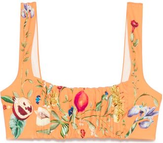 Alemais Top bikini Flores - Arancione