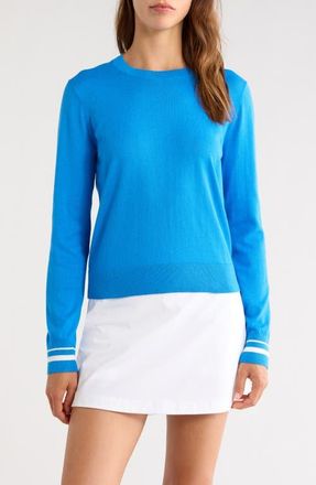 G/Fore Cooling Cotton Blend Golf Sweater in Cerulean at Nordstrom, Size X-Large