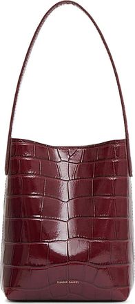 Mansur Gavriel Everyday Cabas mini-shopper met krokodillen-reli&euml;f - Rood