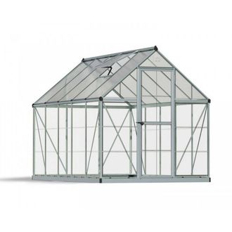 Palram Greenhouse Hybrid 6X10- Polycarbonate - L306 x W185 x H208 - Silver