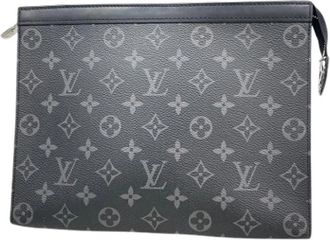Louis Vuitton Pre-owned Canvas Clutch - Heren - Vintage Clutch - Zwart - ONE Size - Vintage