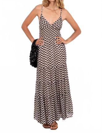 Sundress Ditta Maxi Dress In Black/ White