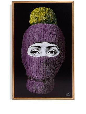 Fornasetti Lux Gstaad vlak met print - Zwart