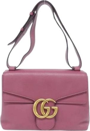 Gucci Pre-owned Cross Body Bags, female, Pink, Size: ONE SIZE Pre-owned Vintage Shoulder Bag