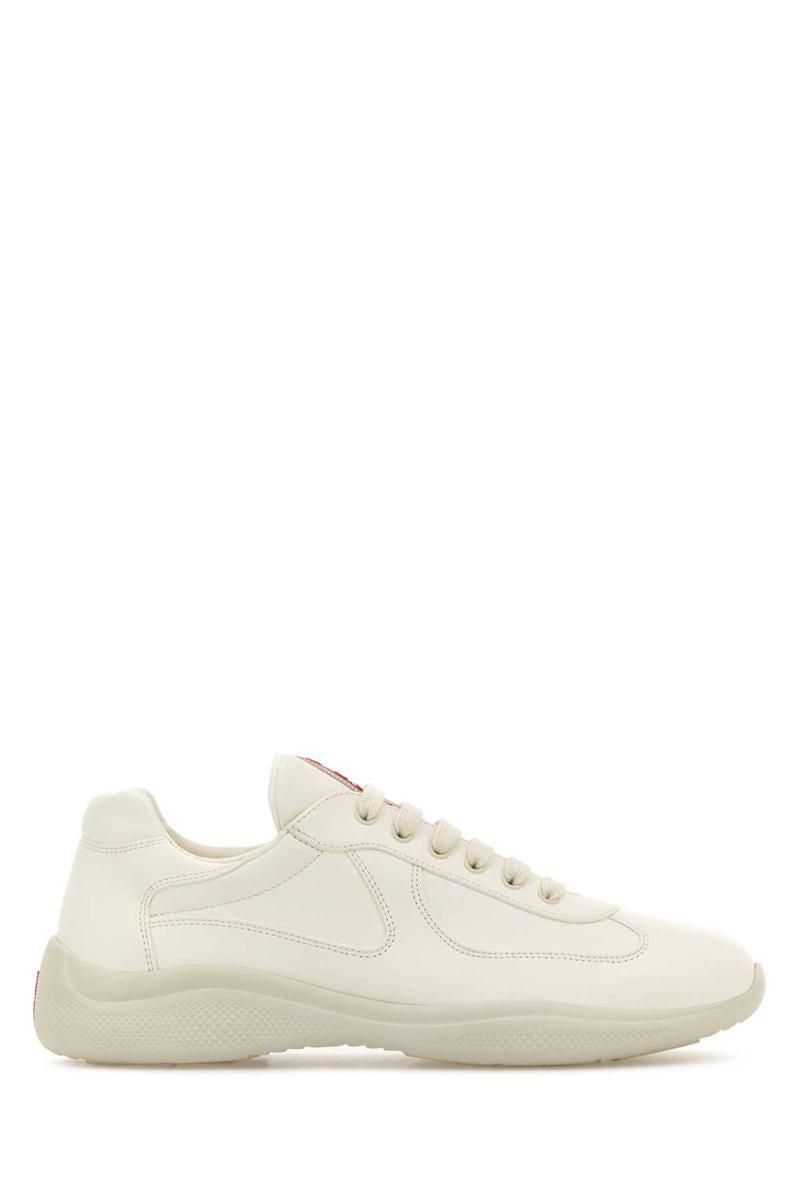 スニーカー PRADA WHITE SNEAKER IN COTTON CANVAS Prada Cotton gabardine sneakers for Women - White in UAE