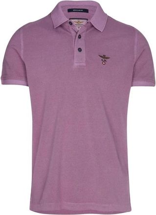 Aeronautica Piqu&eacute; Polo - Heren - Polos - Paars - 2XL - Katoen - Tops