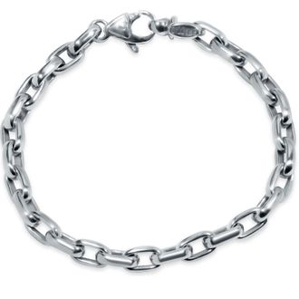 Pompeii3 Mens Classic Round Link 14k Gold (32gram) or Platinum (52gram) 7mm Bracelet 8.5