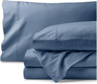 Bare Home 100% Organic Cotton Flannel Sheet Set in Coronet Blue at Nordstrom, Size Twin X-Long