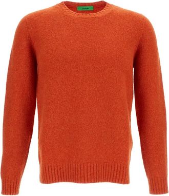 Drumohr Truien & Vesten, Heren, Oranje, 2Xl, Wol, Lamswol trui met ronde hals