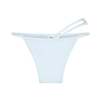 GCDS Gcds, Badmode, Dames, Blauw, L, Polyester, Sita Logo-Plaque Bikini Bottoms