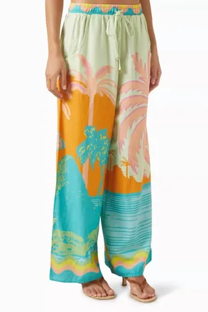 Maaji Ophelia Wide Leg Pants In Pastel Mirage