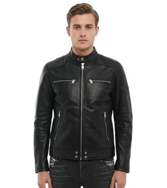 Diesel Black Mandarin Collar Jacket