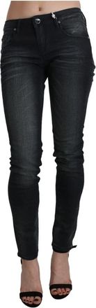 Acht Low Waist Skinny Denim - Dames - Skinny Jeans - Zwart - W30 - Denim - Jeans
