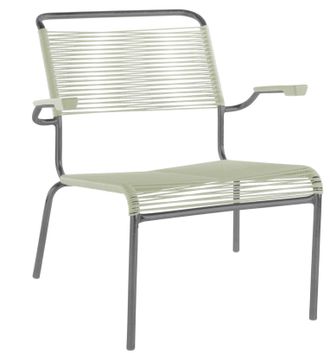 Schubiger M&ouml;bel Spaghetti-Lounger S&auml;ntis mit Armlehnen