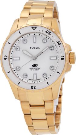 Fossil Blue Dive Quartz White Dial Ladies Watch ES5350