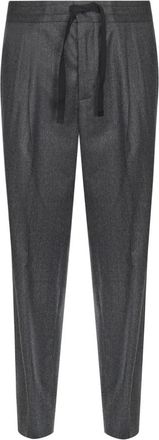Dolce & Gabbana Elastische taille regular fit broek - Heren - Broeken - Grijs - L - Katoen - Broeken