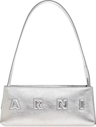 Marni Shoulder Bags, female, Gray, Size: ONE SIZE Logo Bag