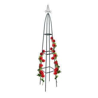 Relaxdays Relaxdays - 6 Enrejados Metal, 190cm, Soportes Plantas Trepadoras, Tutor Rosas Y Enredaderas, Columna, Jard&iacute;n Y Huerto, Verde