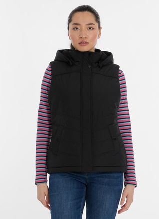 Ragwear Steppweste RAGWEAR HESTY, Damen, Gr. XL, schwarz, Web, Obermaterial: 100% Polyester, unifarben, h&uuml;ftlang, Westen Steppweste