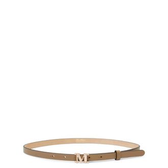 Max Mara Mgraziata 15 Slim Belt - Dames - Riemen - Bruin - XL - Leer - Accessoires