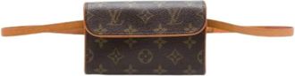 Louis Vuitton Pre-owned Pochette Florentine - Dames - Pre-owned - Bruin - Maat: ONE Size Leer