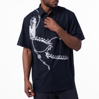 Burberry Knight Hardware Cotton Shirt, Size X-Large