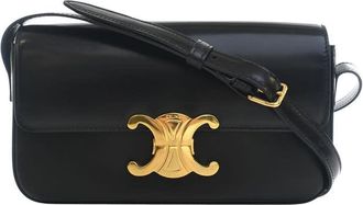 Celine Pre-owned Celine Shiny Calfskin Triomphe Claude Shoulder Bag Ladies TA2D37ELP9G2169H