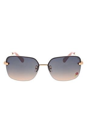BCBGeneration 61mm Rimless Rectangle Sunglasses in Rose Gold at Nordstrom Rack