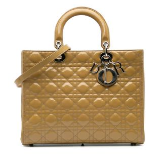Dior Pre-owned Dior Large Patent Cannage Lady Dior 16-BO-0122