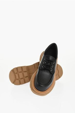 Alexander McQueen Leather Lace-Up Shoes With Chunky Sole size 40,5