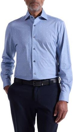 Bugatchi Devon OoohCotton Dot Button-Up Shirt in Air Blue at Nordstrom Rack, Size Xx-Large