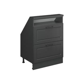 Vicco Armario De Cocina Para Techo Inclinado R-line, Antracita Casa De Campo/antracita, 60 Cm Con 2 Cajones, Vicco