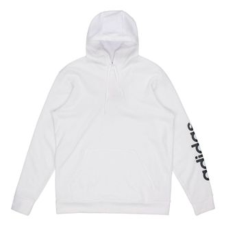 adidas Mens adidas Casual Hooded Fleece Lined Pullover White FL4833