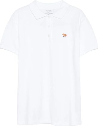 Maison Kitsuné Polo con ricamo - Bianco
