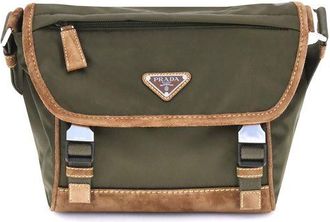 Prada Groene Gerecycleerde Polyamide Schoudertas