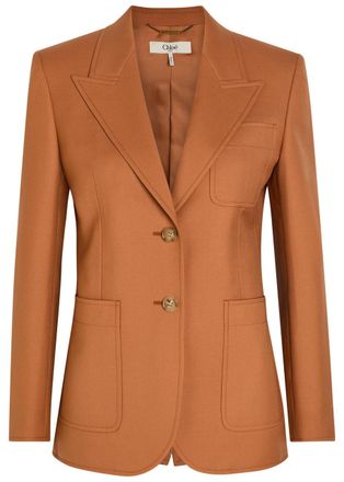 Chlo&eacute; Wool Blazer - Tan - 38 (UK10 / S)