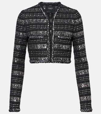 Giambattista Valli Cropped lamé jacket