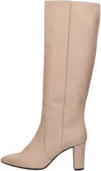 Omoda Stijlvolle hoge laarzen voor herfstwandelingen - Dames - Laarzen met Hak - Beige - 38 EU - Wol - Schoenen