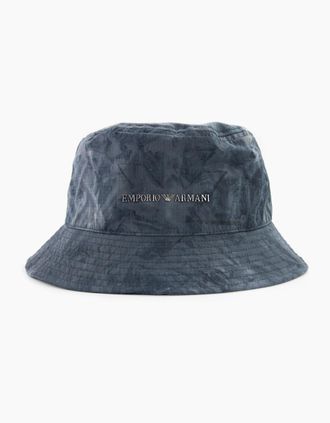 Emporio Armani Mens Emporio Armani Gradient Nylon Cloche Hat Grey - Size: L/XL