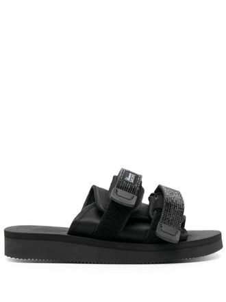 Blumarine Sandali slides con applicazione - Nero